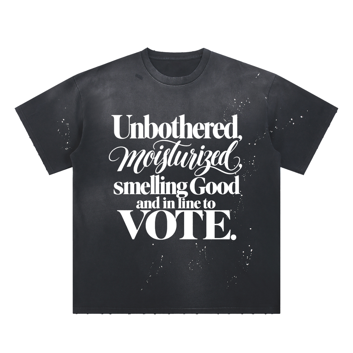 Unbothered & In Line to Vote — Distressed Tee