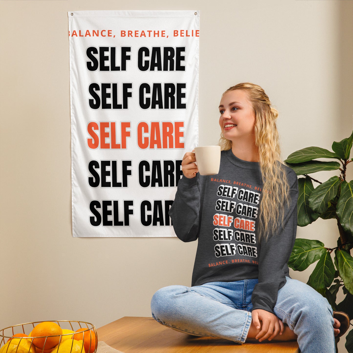 Breathe Self Care  Unisex Sweatshirt