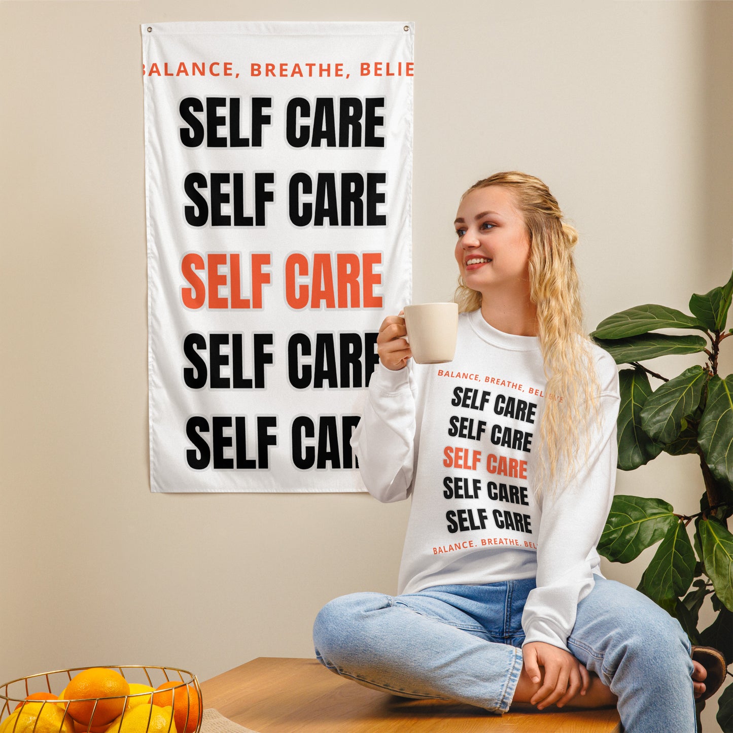 Breathe Self Care  Unisex Sweatshirt